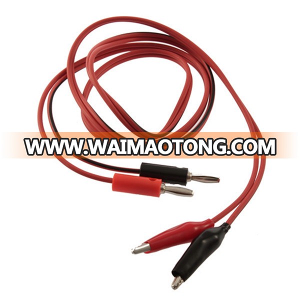 Alligator Test Lead Clip To Banana Plug Probe Cable for Multimeters